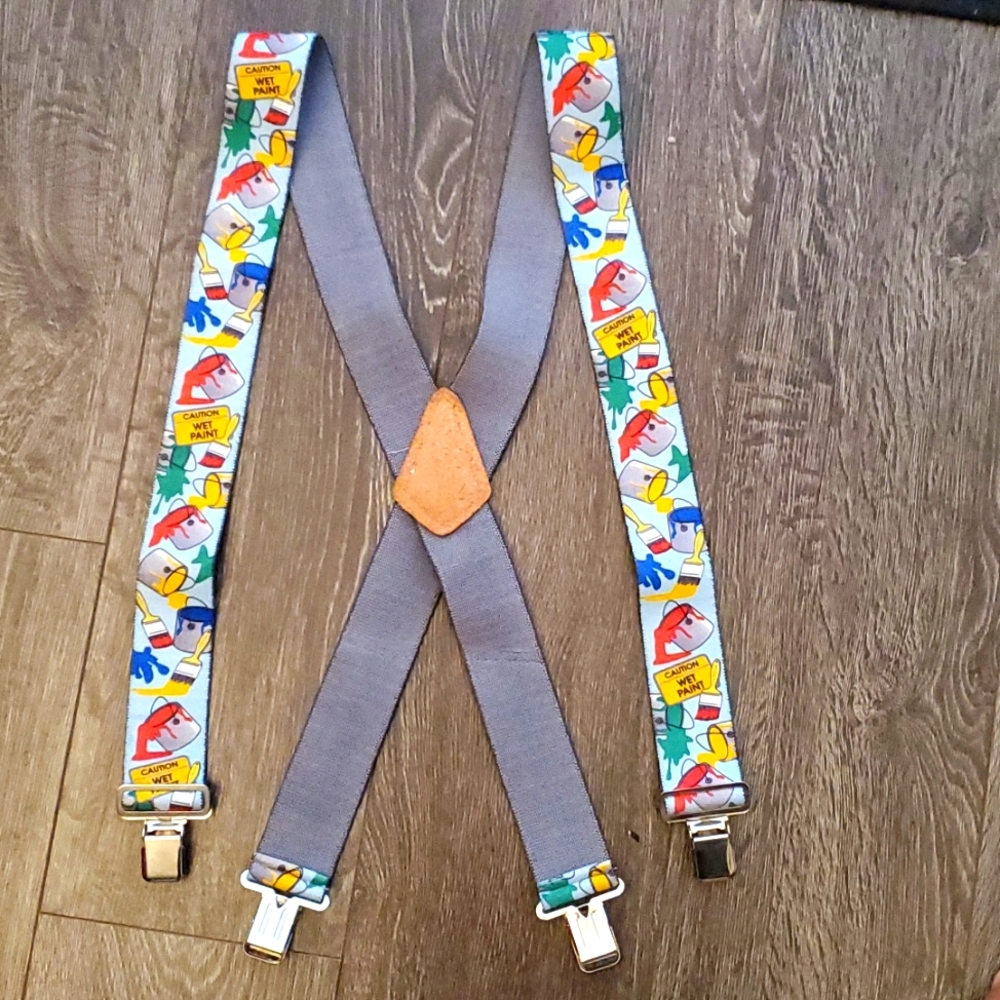 KUNY'S 2" Wide in Painter Pattern Suspenders with Patented No-slip Clips